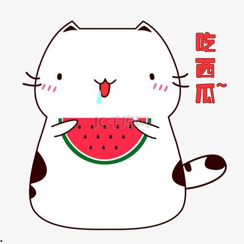 霸道吃瓜图片表情包,表情包中的夏日清凉风潮
