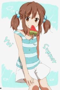 少女无语吃瓜图片